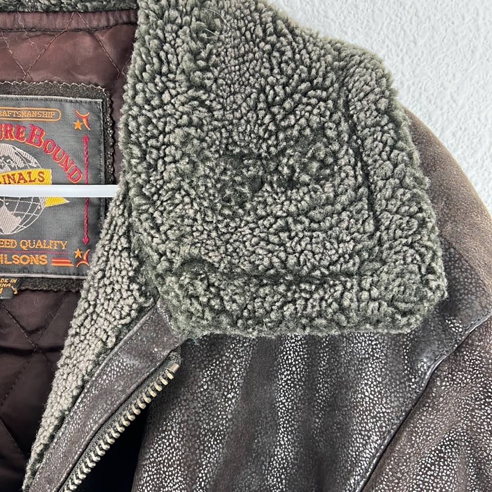 Wilsons Leather Brown Bomber Jacket - Picture 7 of 16